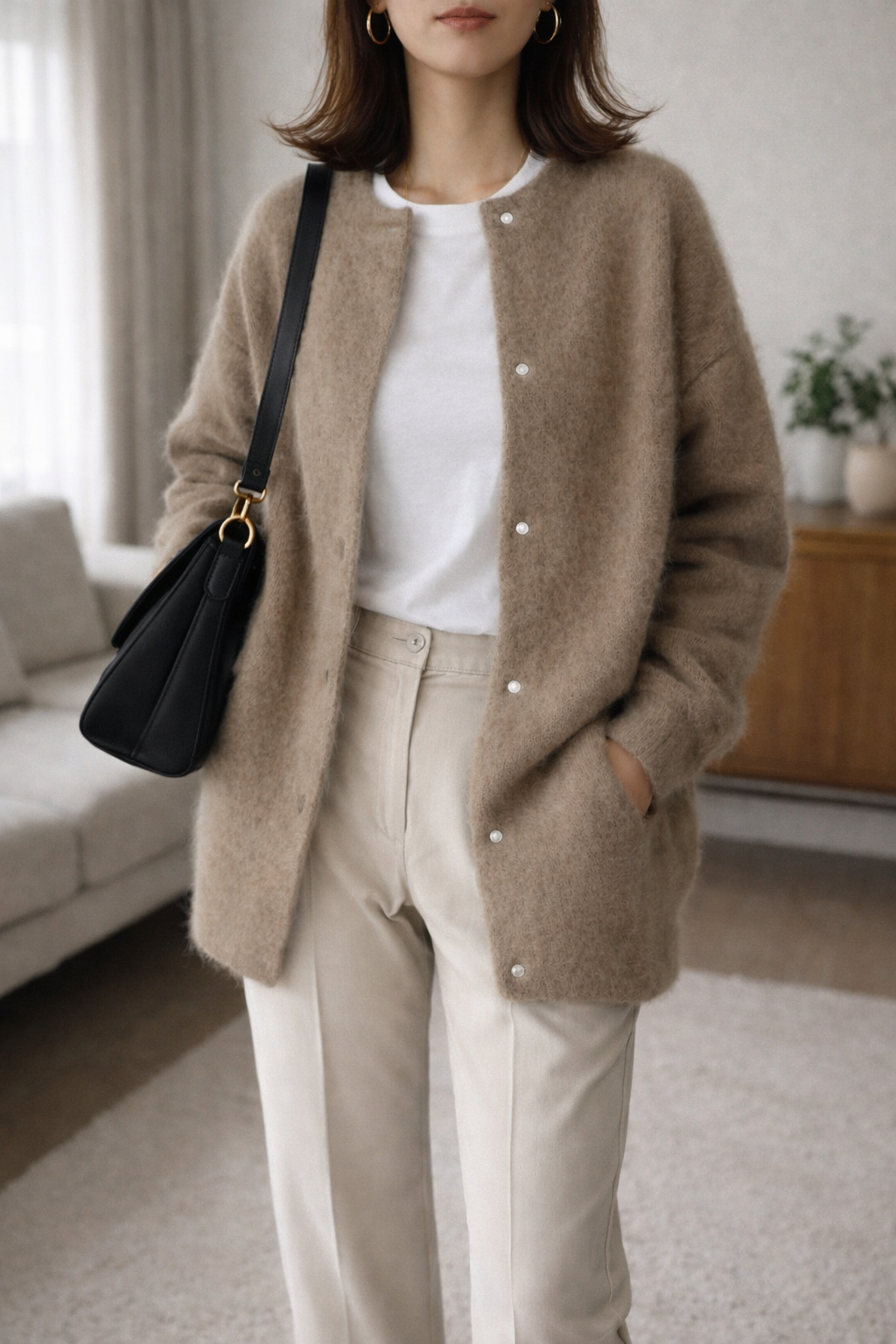 Women's Cardigan Button Front Soft Knitted