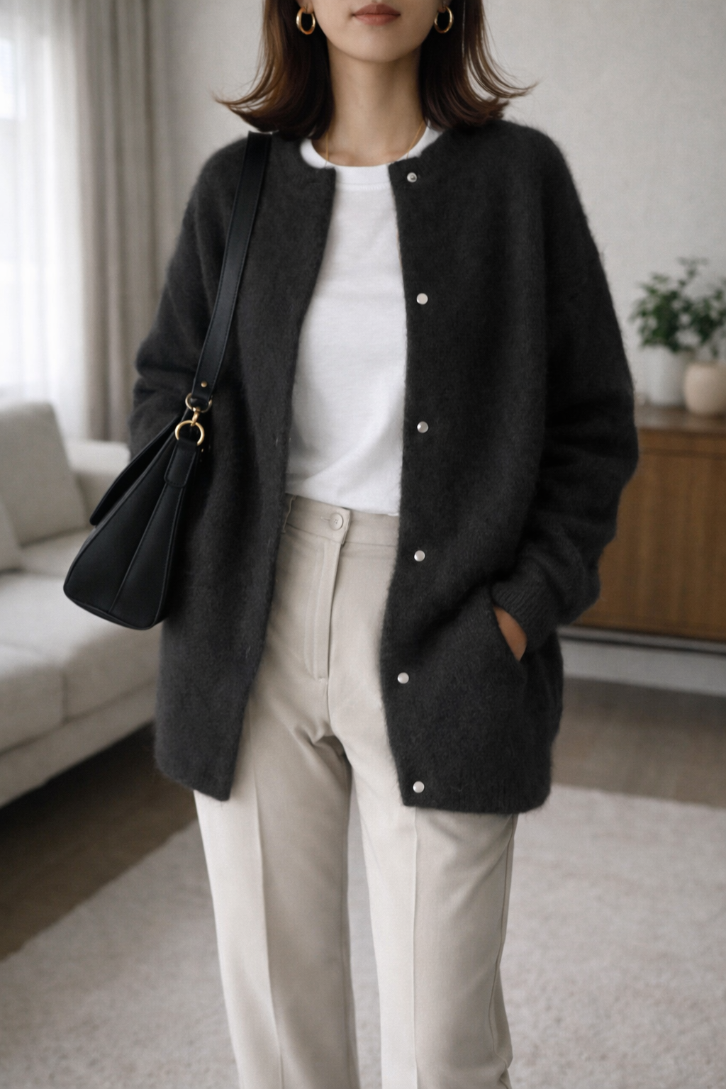 Women's Cardigan Button Front Soft Knitted