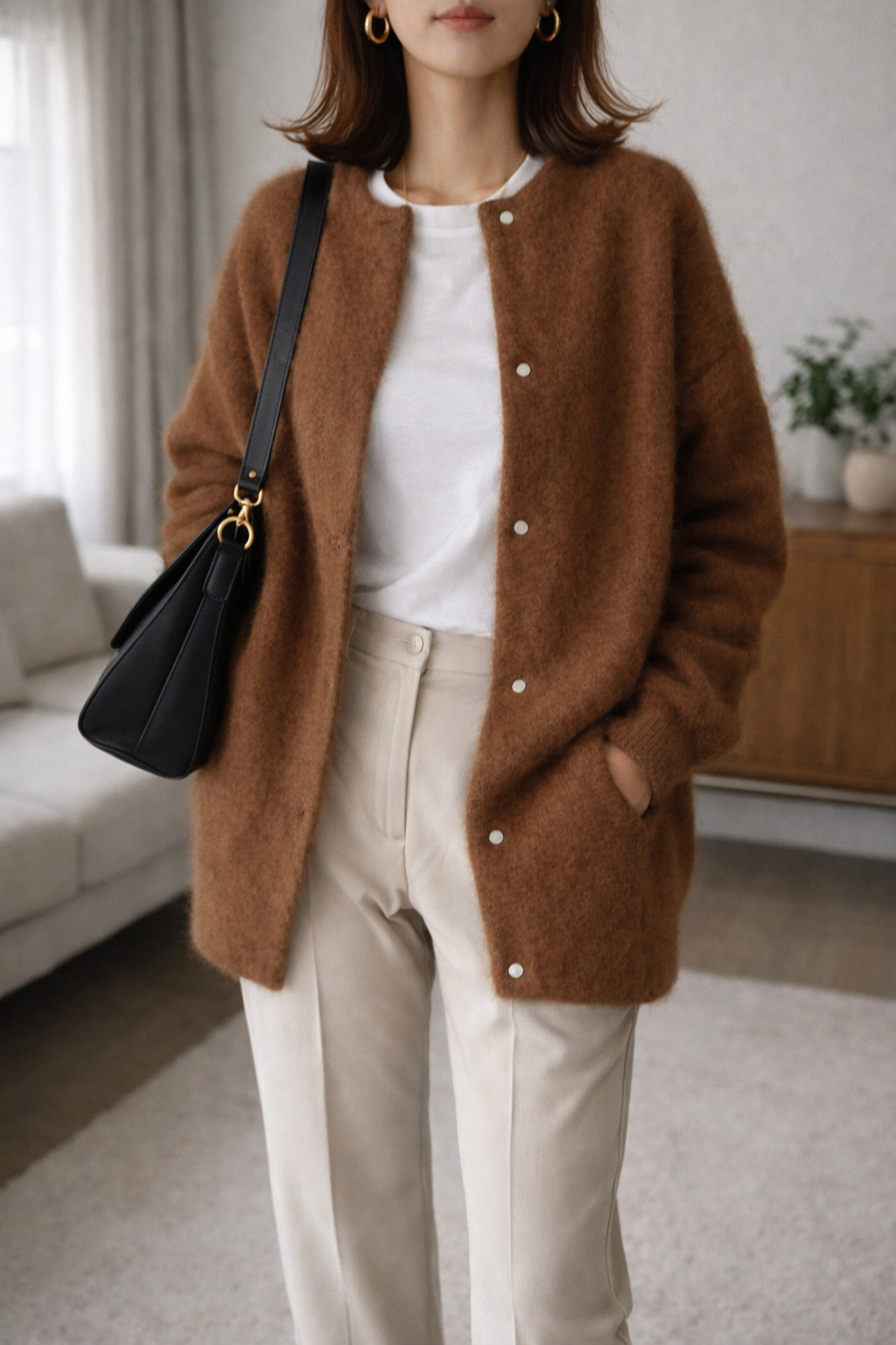Women's Cardigan Button Front Soft Knitted