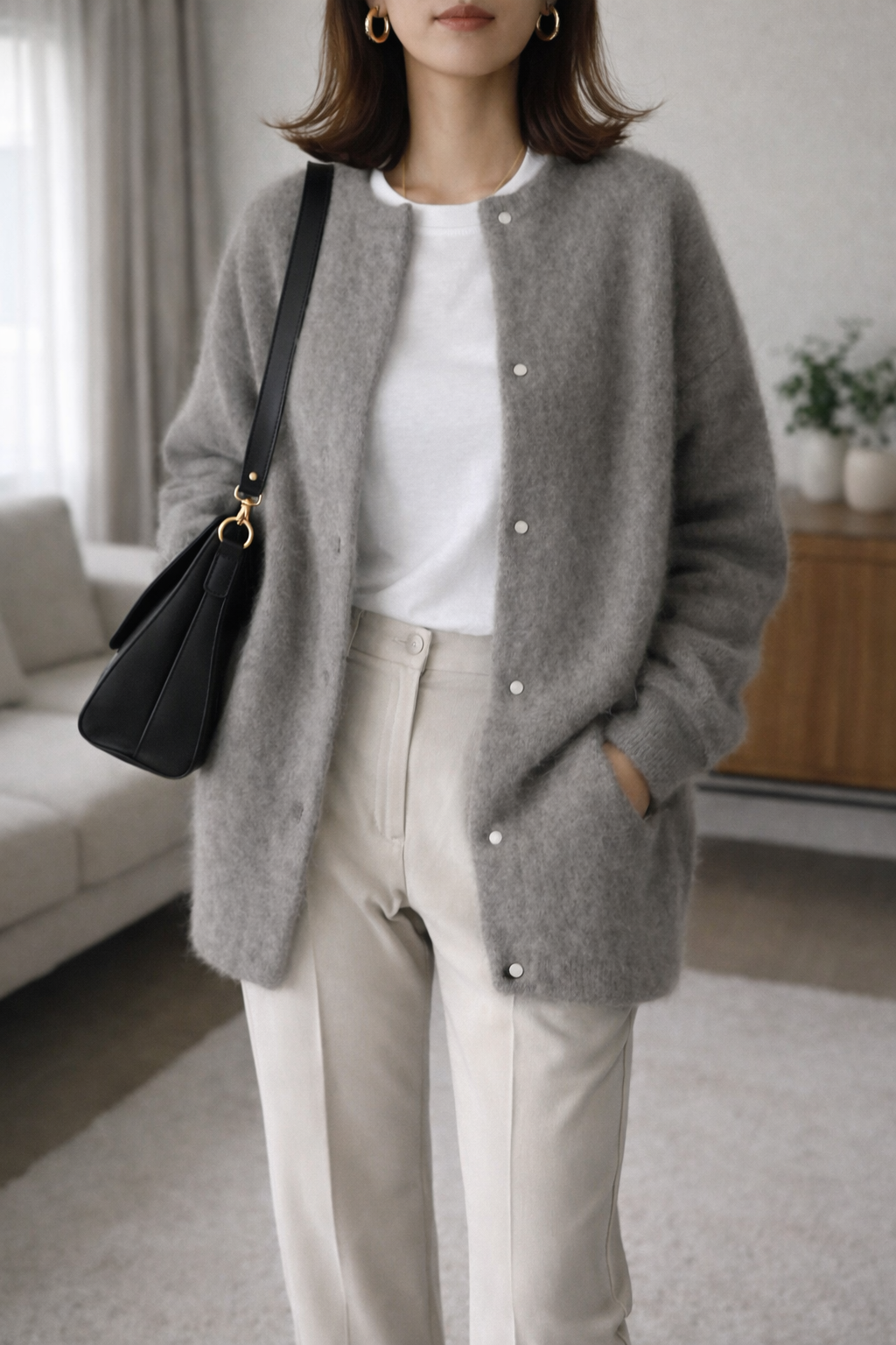 Women's Cardigan Button Front Soft Knitted