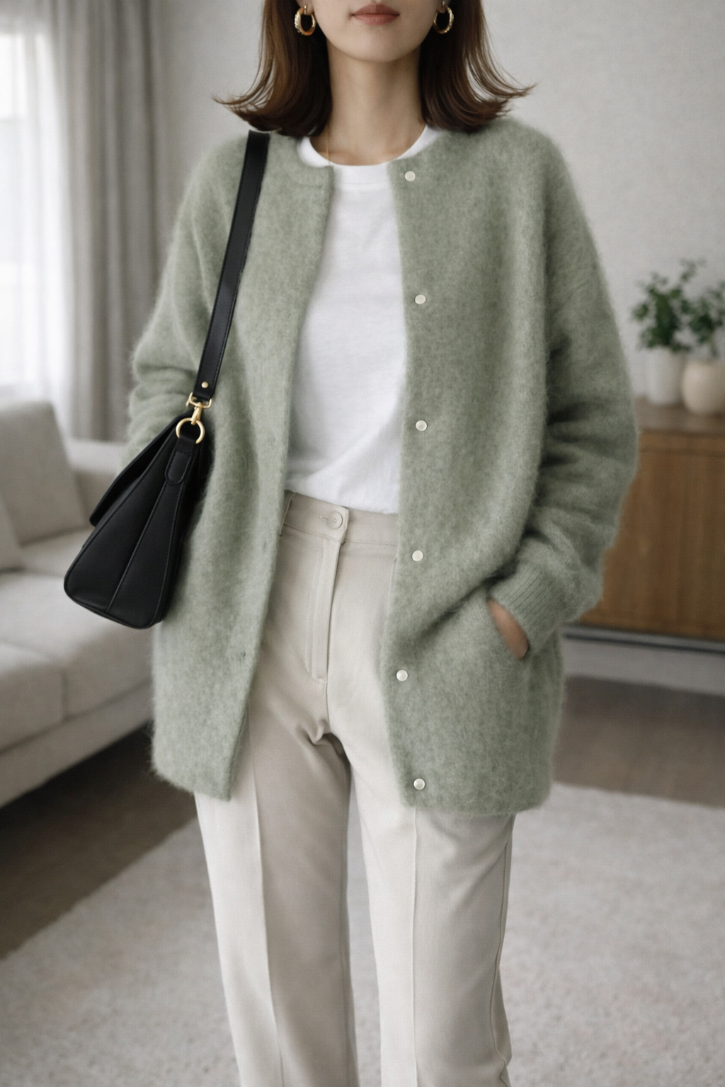 Women's Cardigan Button Front Soft Knitted