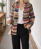 Women's Cardigan Ribbed Texture Open Front